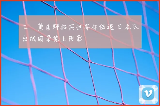 三笘薰南野拓实世界杯伤退 日本队出线前景蒙上阴影